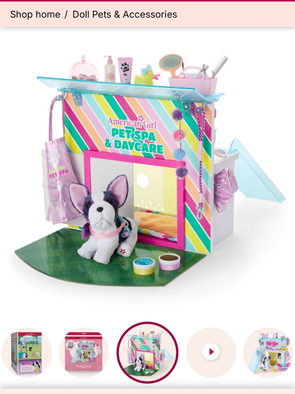 VEUC LIKE NEW BARELY USED American Girl Pet Spa & Daycare Playset